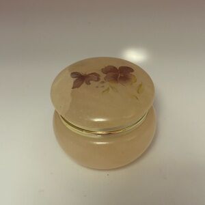Vintage Floral Beige Trinket Box